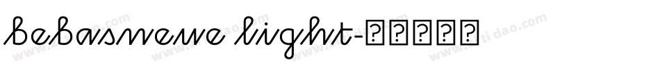 bebasneue light字体转换